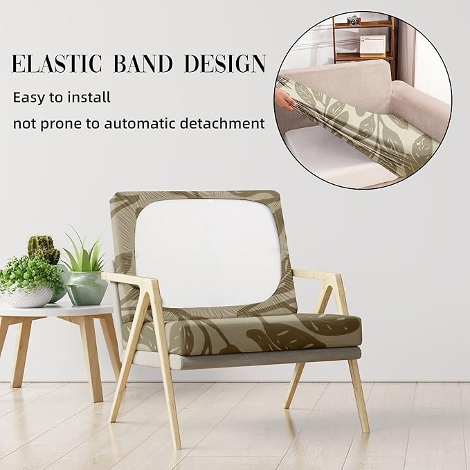 8Pcs Outdoor Cushion Covers, Patio Cushion Covers, Stretch Elastic Slipcovers - Image 5