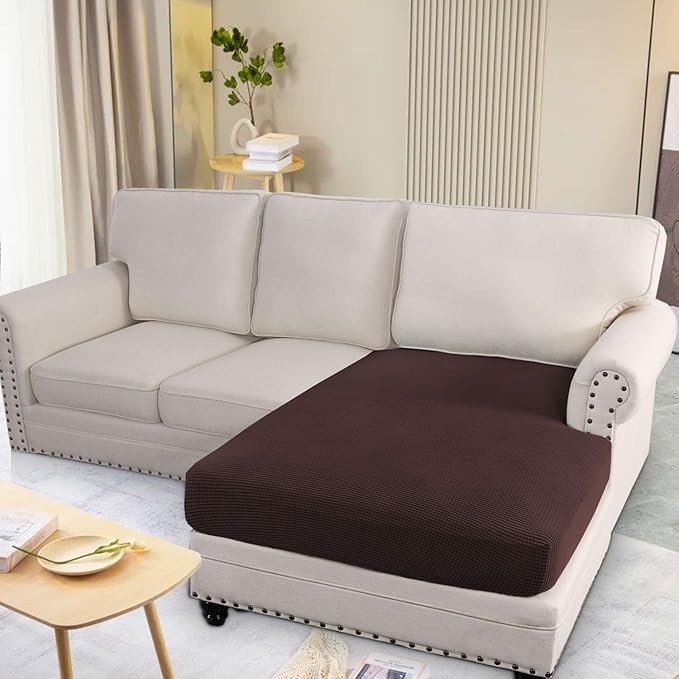 H.VERSAILTEX Super Stretch Individual Chaise Cover Sectional Couch Covers
