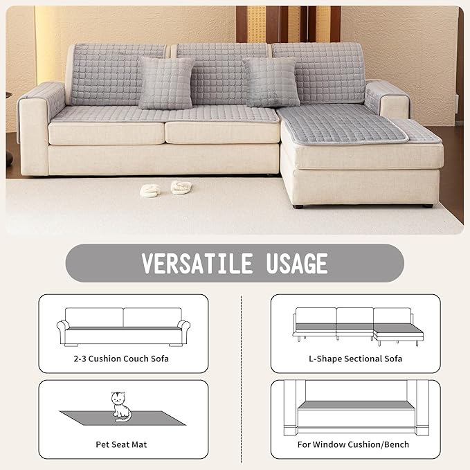 Velvet Couch Covers for Dogs, Dog Sectional Couch Covers, Pet Couchs Cover for - Image 4
