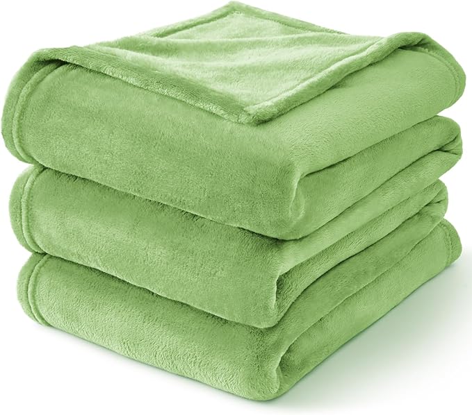 BEDELITE Fleece Blanket Grass Green Throw Blankets - Image 8