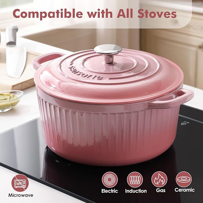 SENSARTE Enameled Cast Iron Dutch Oven Pot