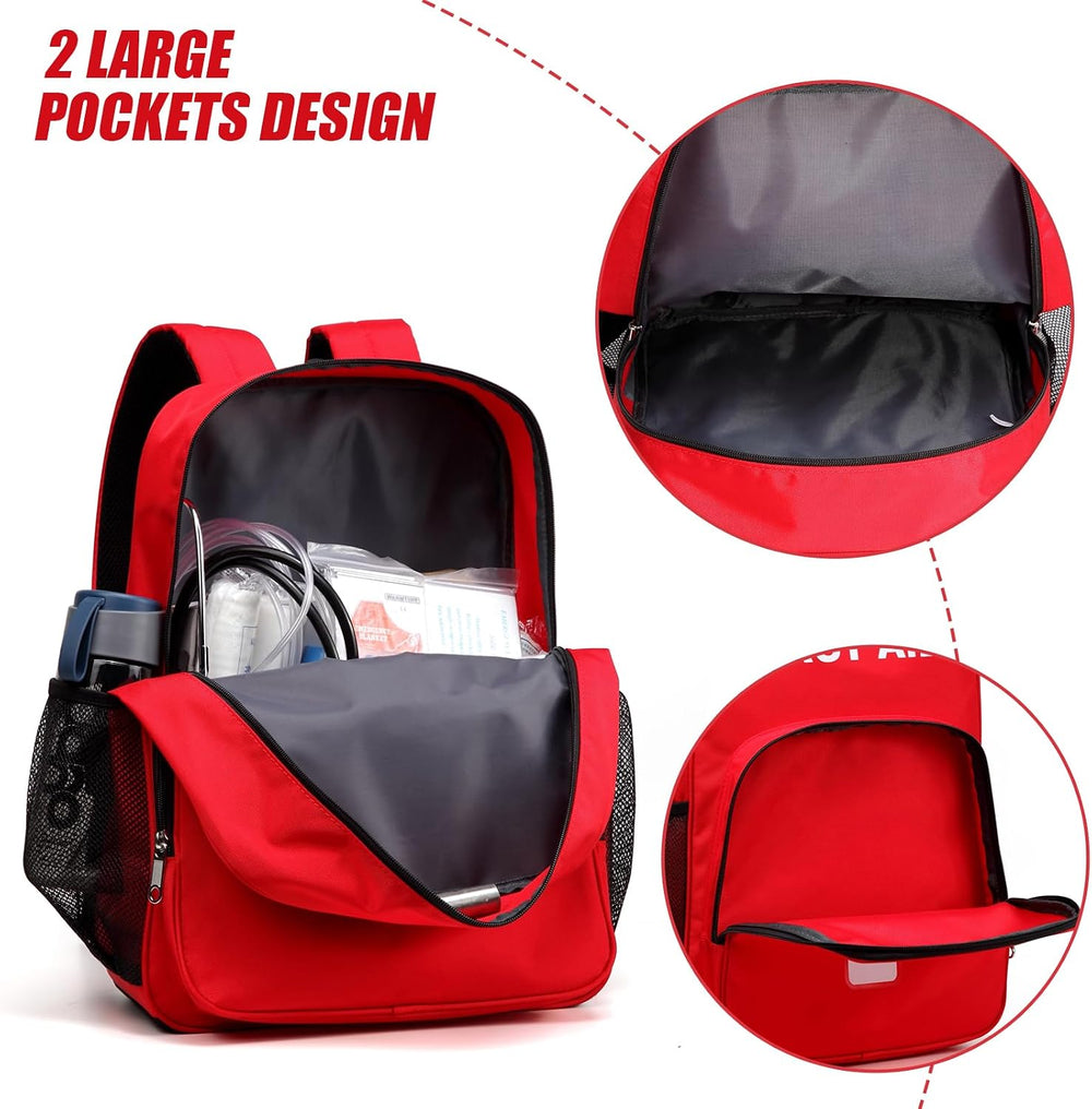 Gatycallaty First Aid Backpack Emergency Medical Empty Waterproof Survival Fi...