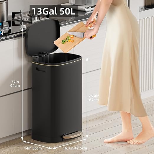 KUK 13 Gallon Kitchen Trash Can