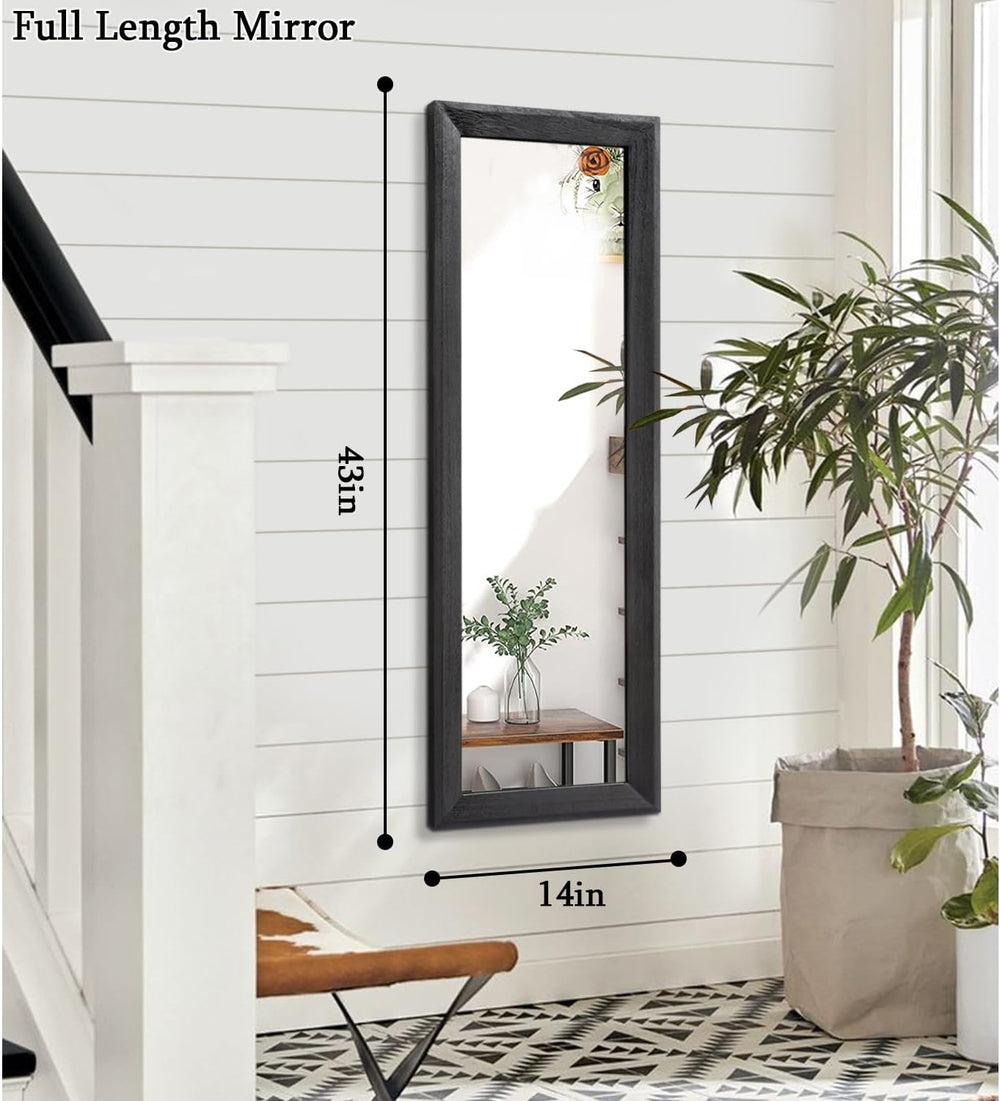 AAZZKANG Full Length Mirror Rectangle Wood Framed Large 43"x14"