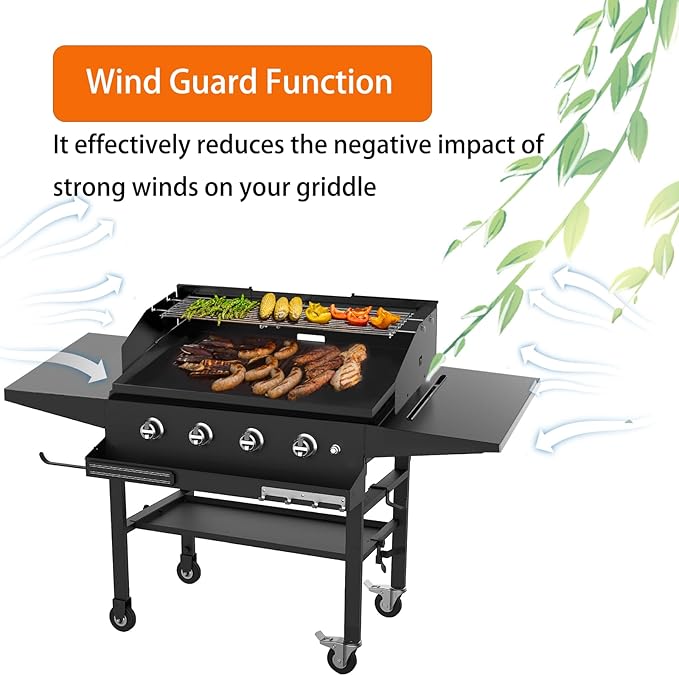 Universal Wind Guard and Warming Rack Fit