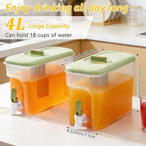 2 Pack Drink Dispenser for Fridge 1 Gallon Water Dispenser for Party Upgraded - Image 2