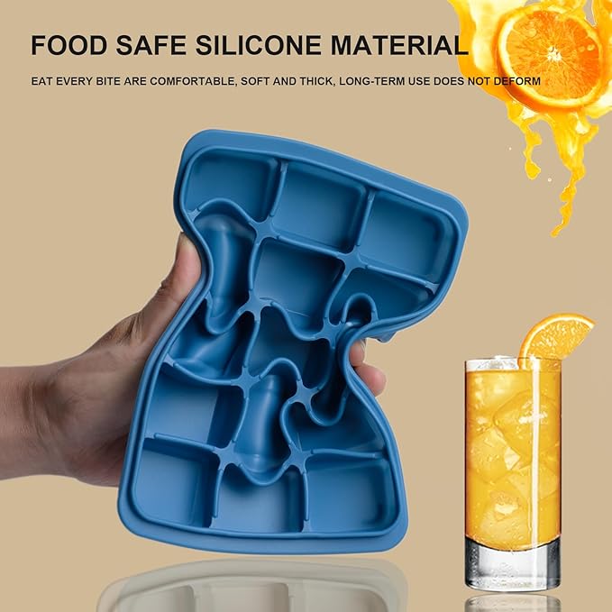 Ice Cube Trays Set of 3, Easy Release 15 Flexible Silicone Ice Cube Molds - Image 3