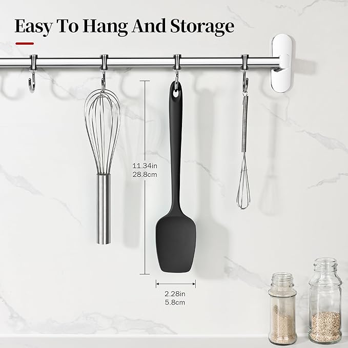 600ºF Heat Resistant Spatula, 11.34 inch High Heat Food Safe Semless Kitchen - Image 2