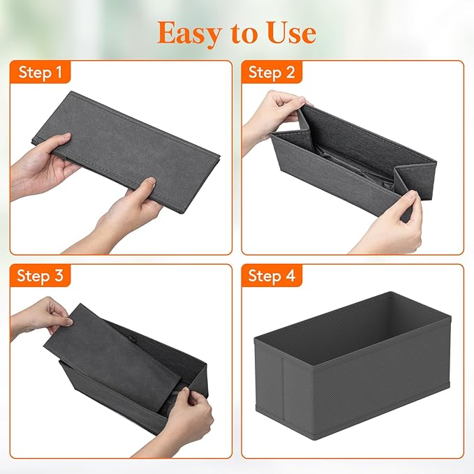 Lifewit 16 Pack Drawer Organizer, Dresser Underwear Drawer Organizer Bins - Image 6