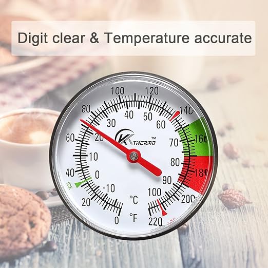 KT THERMO Instand Read 2-Inch Dial Thermometer, Chocolate Milk Foam - Image 3