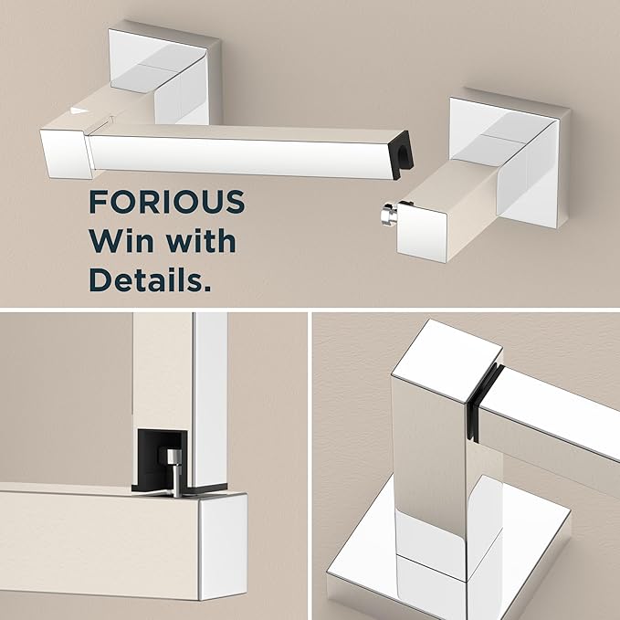 FORIOUS Toilet Paper Holder Wall Mount and Hand Towel Ring Set, SUS 304 - Image 4