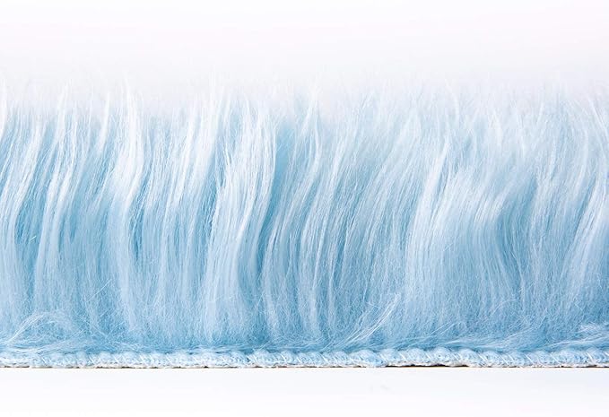 Ashler faux fur rug, Fluffy Shaggy Area Rug Ultra Soft 2.2 x 6 Feet Rectangle - Image 5