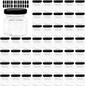 1.5 OZ Mini Hexagon Glass Jars, 48 Pack Empty Honey Jars Small Spice Jars by Comrzor
