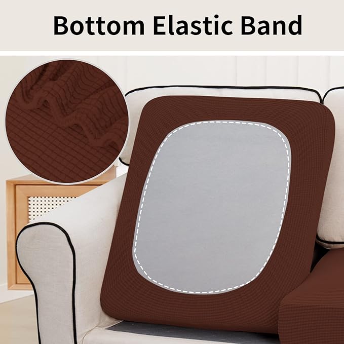 Easy-Going Stretch Individual Loveseat Couch Cushion Cover Sofa Cushion - Image 4