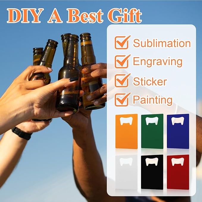 QTLCOHD 60 Pieces Credit Card Bottle Opener Stainless Steel Bottle Opener Bulk - Image 4