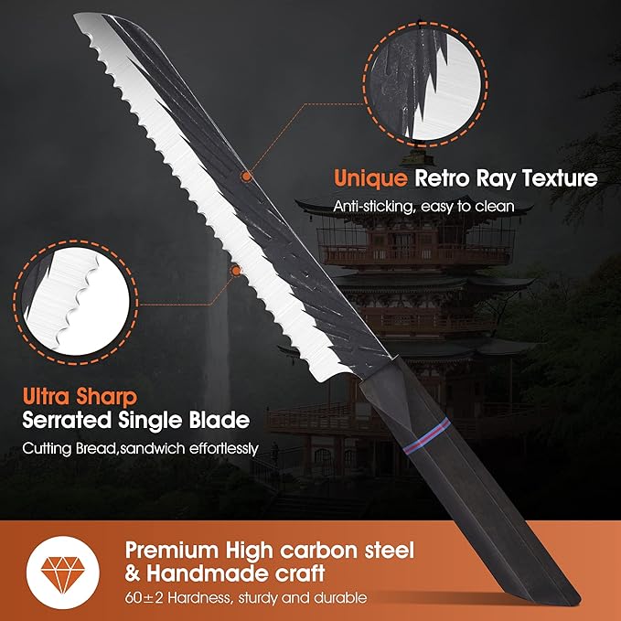 ROCOCO Sharp Serrated Bread Knife - Image 4