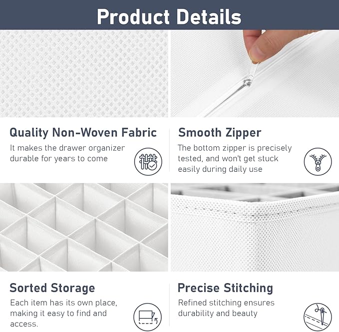 Joyoldelf Drawer Organizer 4 Pack - Image 3