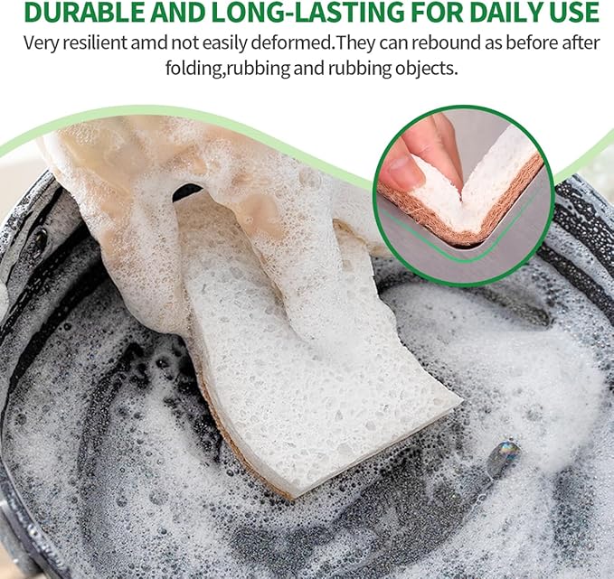 Sponges Kitchen Natural Dish Sponge Plant-Based Biodegradable Compostable - Image 7