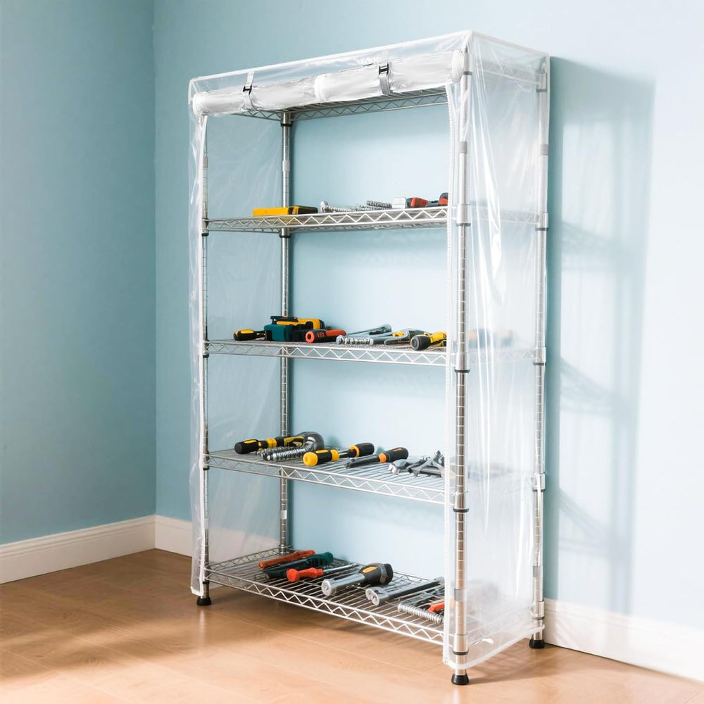 Waterproof Shelf Cover,Durable Dustproof Storage Wire Rack Covers,Outdoor She...