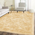 Latepis Rug for Living Room 6x8 Yellow Faux Fur Fluffy Rug Sheepskin Furry Rugs by Latepis
