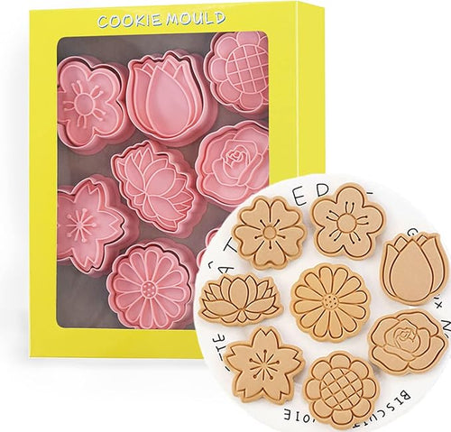 8 Pcs Cookie Cutters Set 3D Holiday Cookie Cutters by Tuxxzis