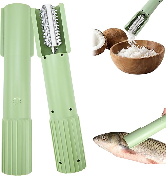 STHF 5X Faster Electric Coconut Grater & Fish Descaler, Anti-Splash Guard by Unknown