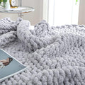 Bigacogo Chunky Knit Throw Blanket by Bigacogo