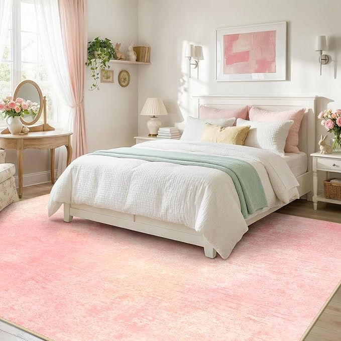 Washable Area Rugs 9'x12' Non-Slip Modern Abstract Soft - Image 3