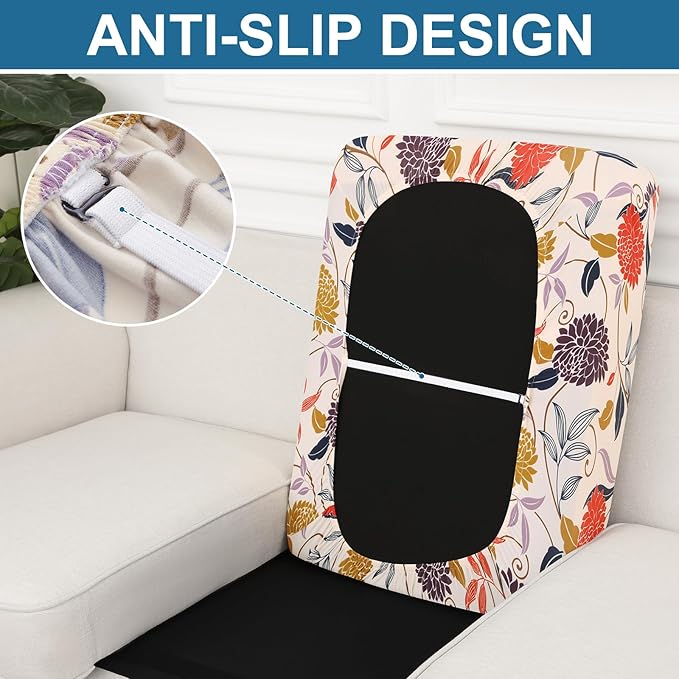 Smiry Printed Couch Cushion Covers, Stretch Soft Couch Covers - Image 4