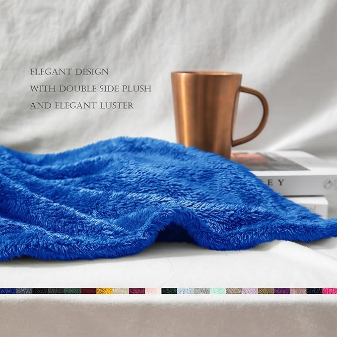 Exclusivo Mezcla Plush Fuzzy Fleece Throw Blanket Extra Large, Super Soft - Image 6