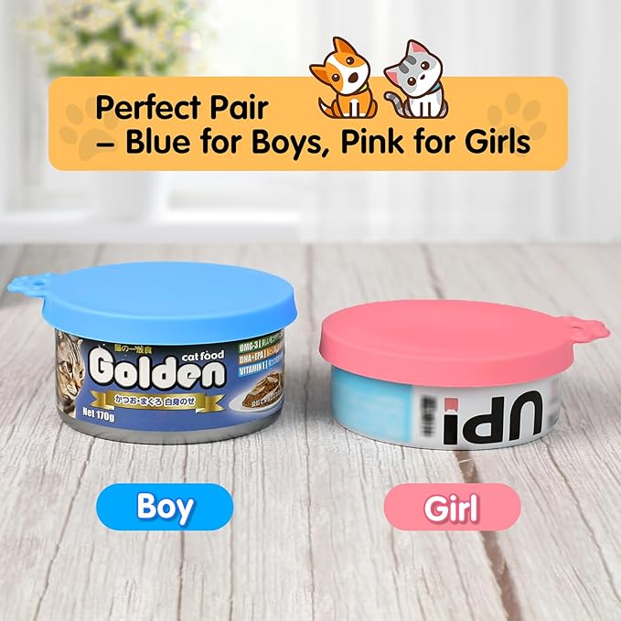 Lydia's Deal 4 Pack Universal Pet Food Can Covers, Silicone Lids - Image 4