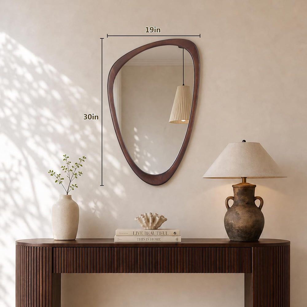 WallBeyond 30" H x 19" W Asymmetrical Mirror, Irregular Wall Mirror...