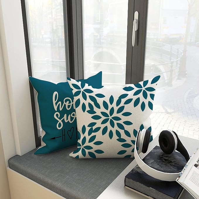 YCOLL Pillow Covers 16x16 Set of 4, Modern Sofa Throw Pillow Cover, Decorative - Image 3