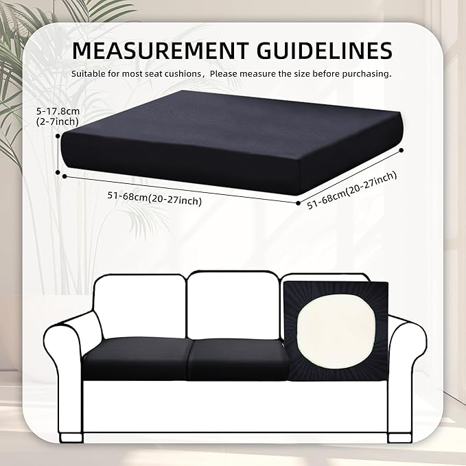 8Pcs Stretch Patio Cushion Covers, Outdoor Couch Covers Replacement, Outdoor - Image 2