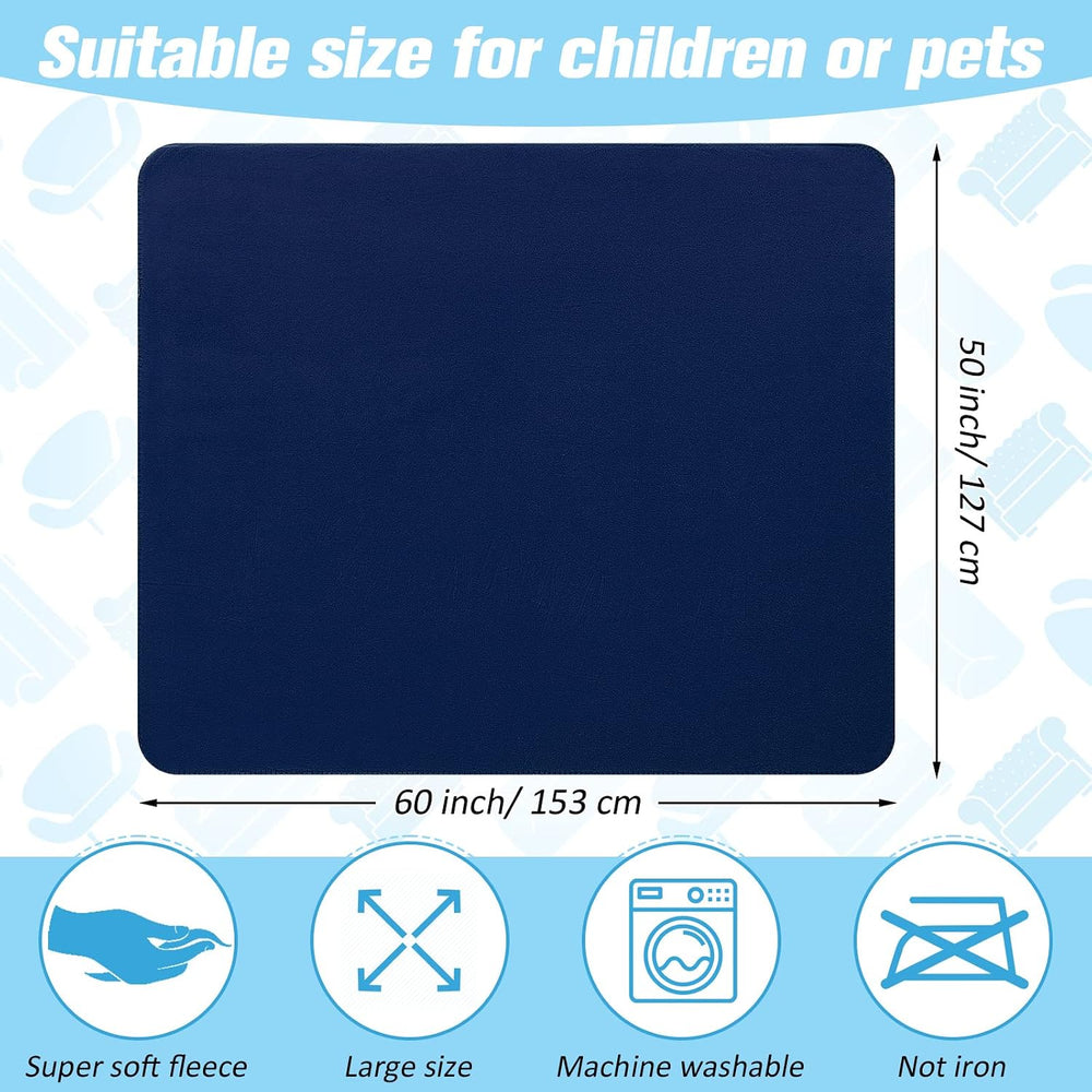 Newwiee 15 Pack Fleece Throw Blankets Bulk Double Sided,Navy Blue