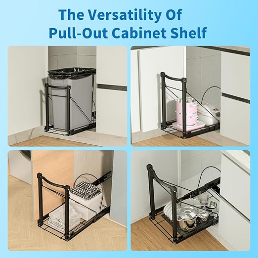 Adjustable Under Cabinet Trash Can Organizer
