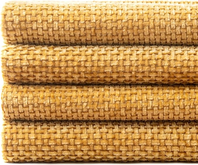 MIULEE Pack of 4 Couch Throw Pillow Covers 20x20 Inch Gold Soft Decorative - Image 6