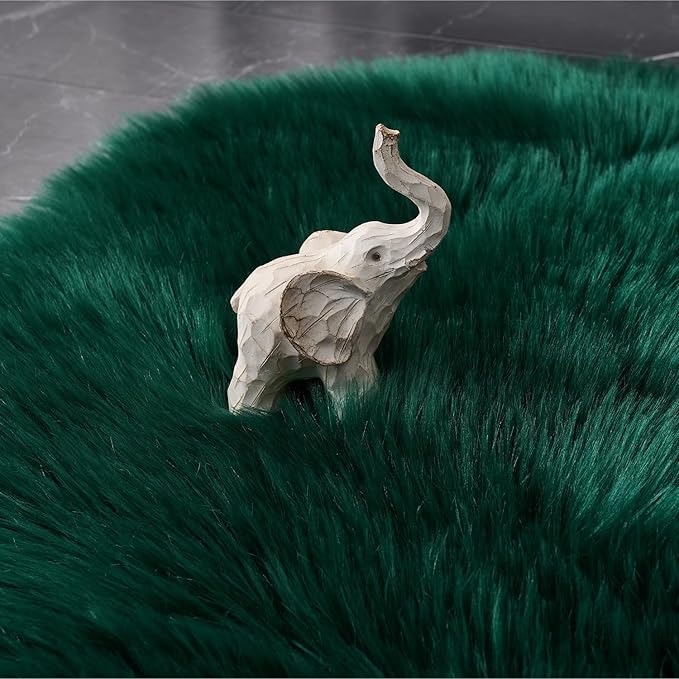 EasyJoy Ultra Soft Fluffy Shaggy Area Rug Faux Fur Rug Chair Cover Seat Pad - Image 8