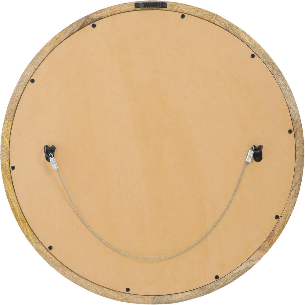 Christopher Knight Home Solis 23.50" H Round Wall Mirror, Mango Wood Wal...