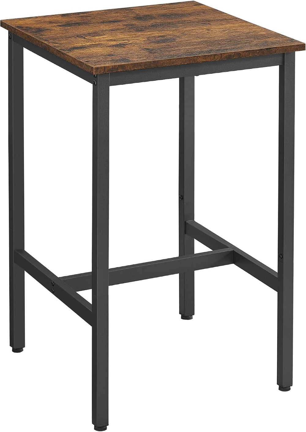 VASAGLE Bar Table, Kitchen Dining, High Top Pub, Square, Steel Frame