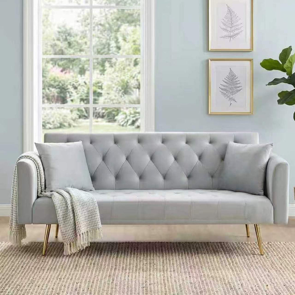 Majnesvon 71" Convertible Folding Sleeper Sofa Couch,Modern Velvet Loves...