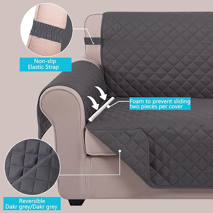 U-NICE HOME Large Sofa Cover Reversible Couch Cover - Image 3