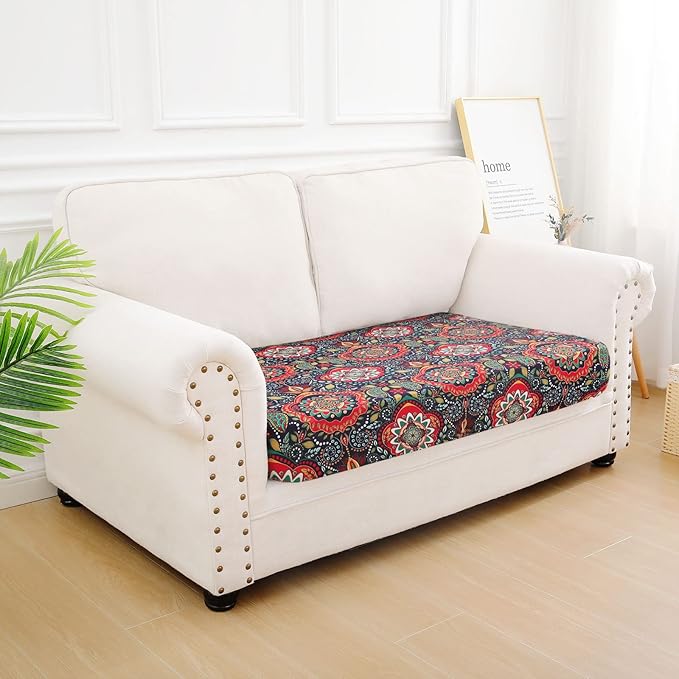 hyha Printed Couch Cushion Covers, Floral Cushion Covers, Magic Sofa Covers - Image 5