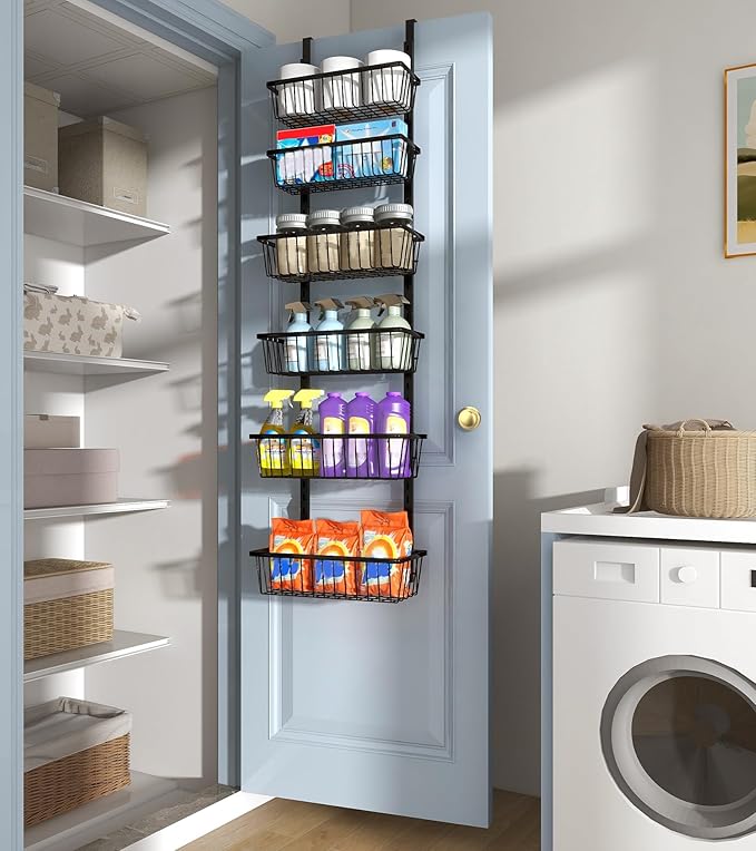 Mefirt 12 Inch Wide Narrow Over The Door Pantry Organizer, Pantry Organization - Image 8