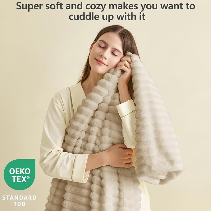 HIMEET Linen Ribbed King Size Blanket - Image 2