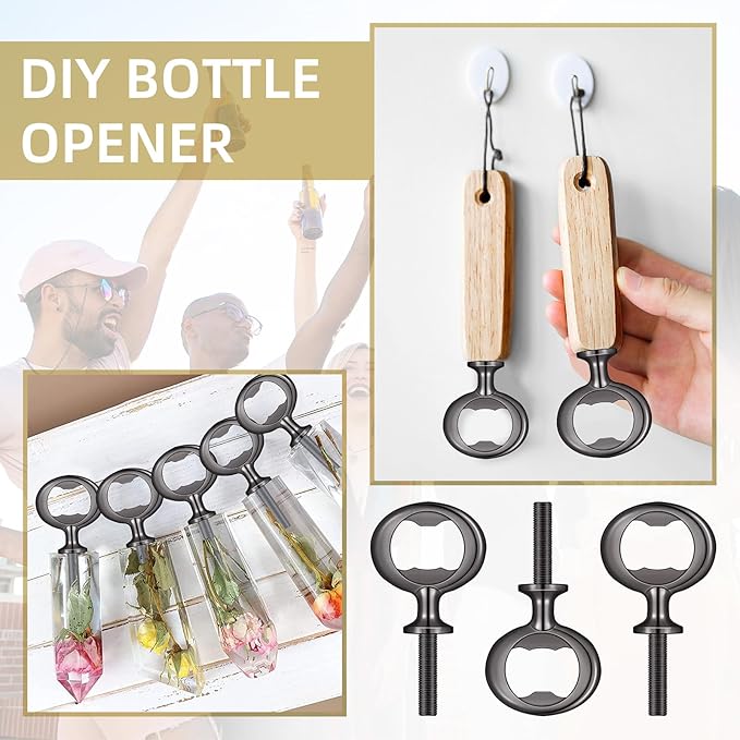 Metal Bottle Opener Kit, DIY Beer Opener Hardware DIY Craft Handmade Wood