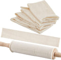 Patelai Set of 4 Rolling Pin Covers 14.96 x 1.97 Inch Cotton White Rolling Pin by Patelai