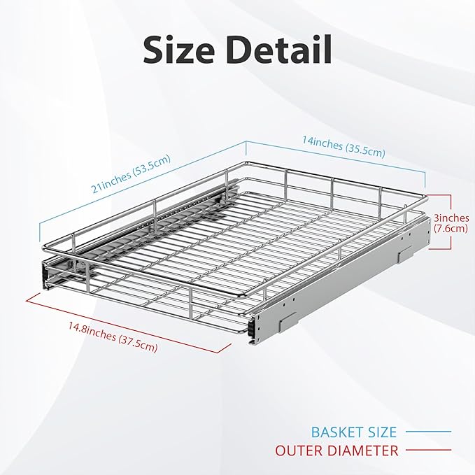 ZOINLIY Pull Out Cabinet Organizer, Versatile Slide Out Kitchen Organizers and