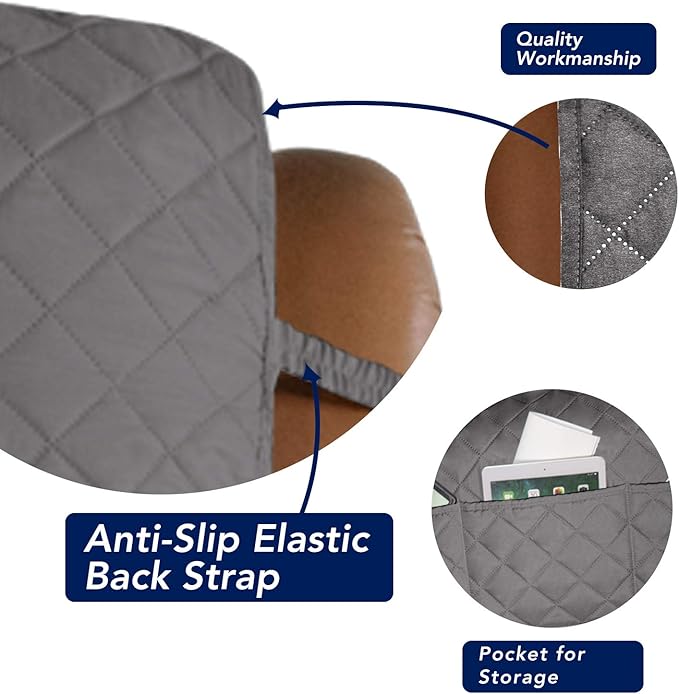 PureFit Reversible Quilted Sofa Cover, Water Resistant Slipcover Furniture - Image 3