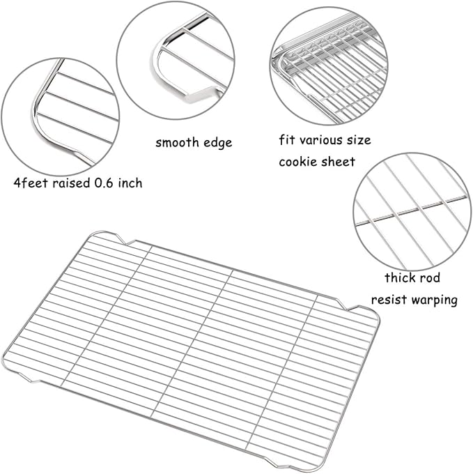 Stainless Steel Cooling Racks, 8.6L x 6.2W x 0.5H Inch, Wire Racks - Image 3